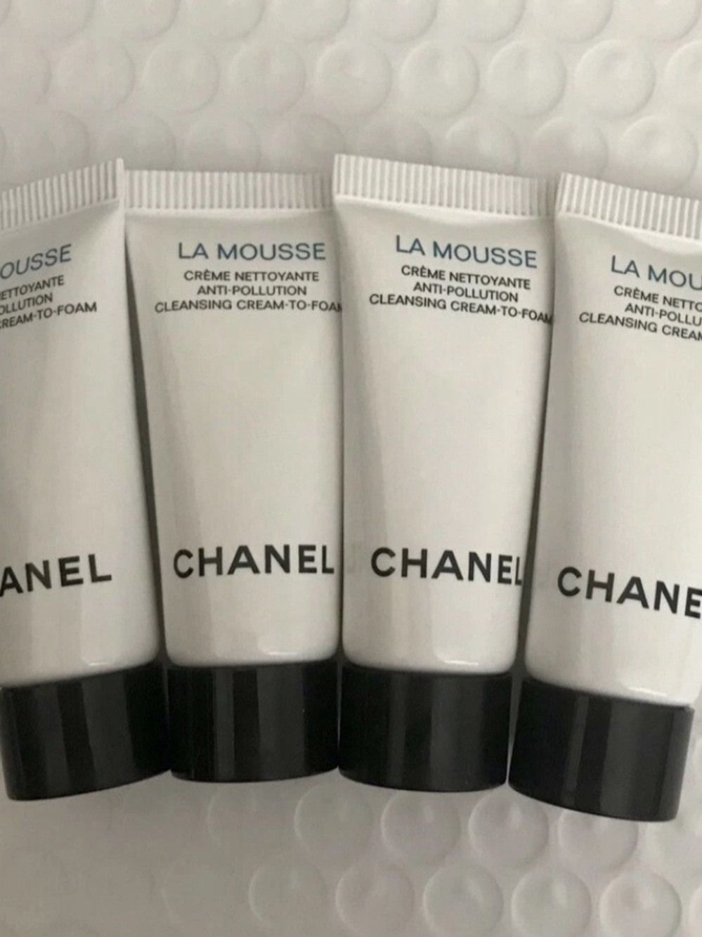 CHANEL La Mousse Cleansing Cream-to-Foam Tubes — White & Black